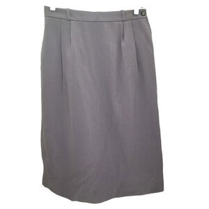 Condor Vintage Purple Woven Side Zip with Pocket Belt‎ Loops Midi Straight Skirt